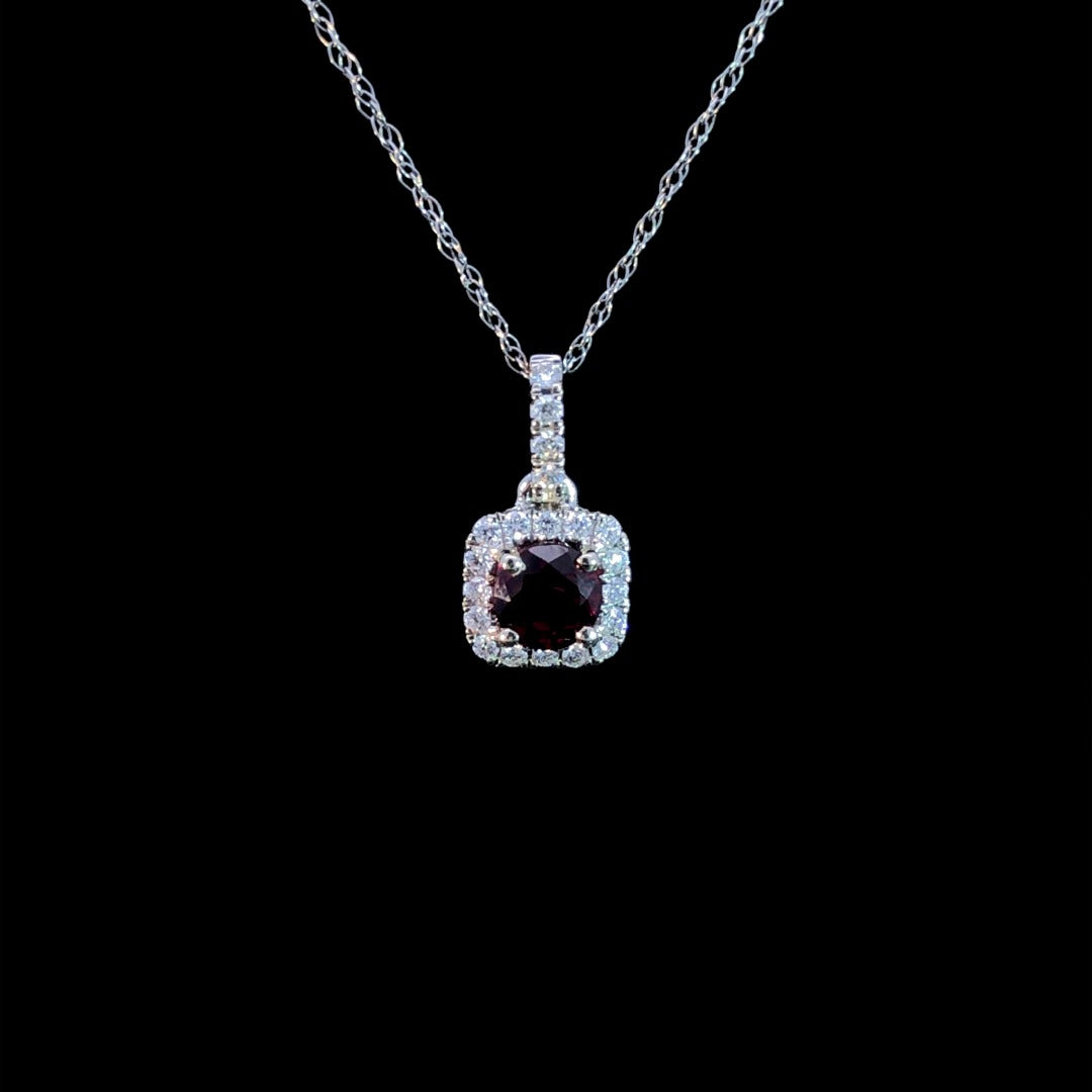 .79 ctw ruby and diamond pendant