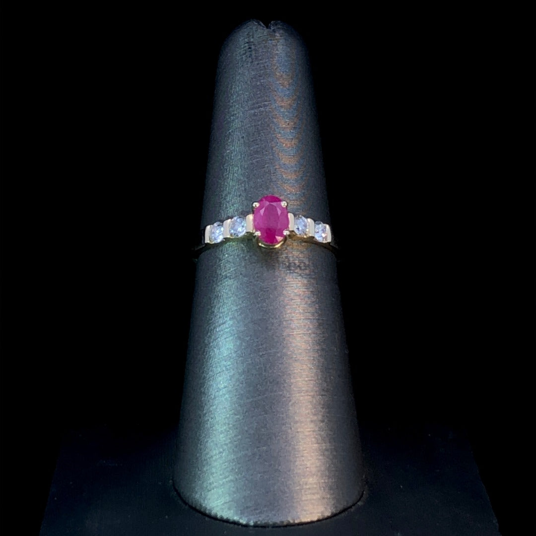 156634 - .85 ctw ruby and diamond ring