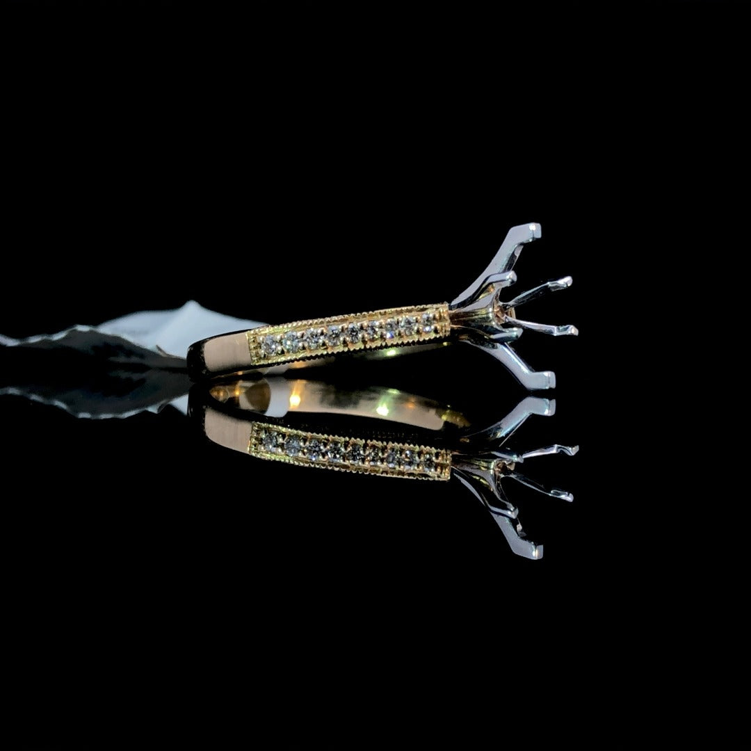 156408 - .14 ctw diamond semi mount