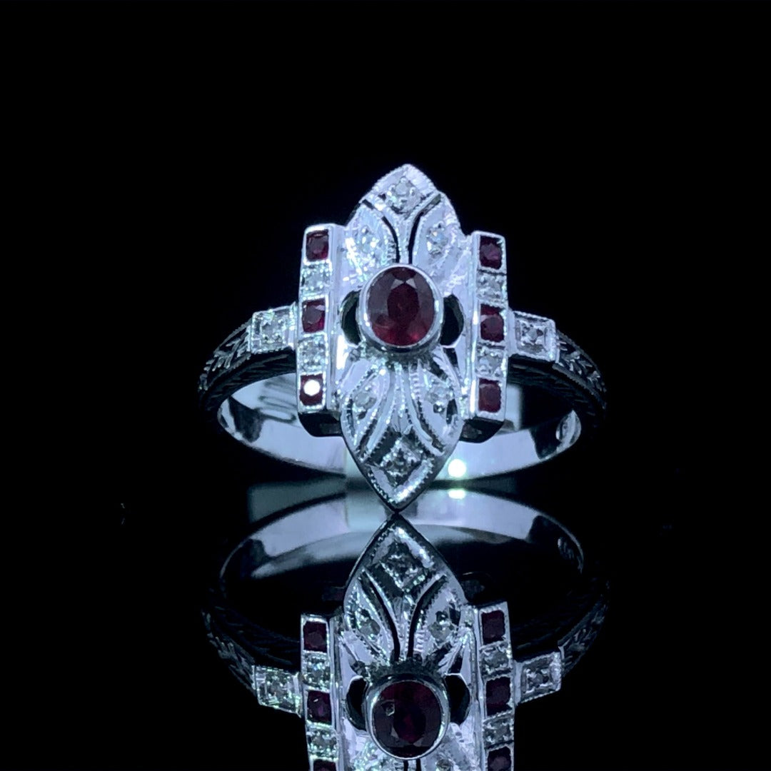 137759 - .40 ctw ruby and diamond ring