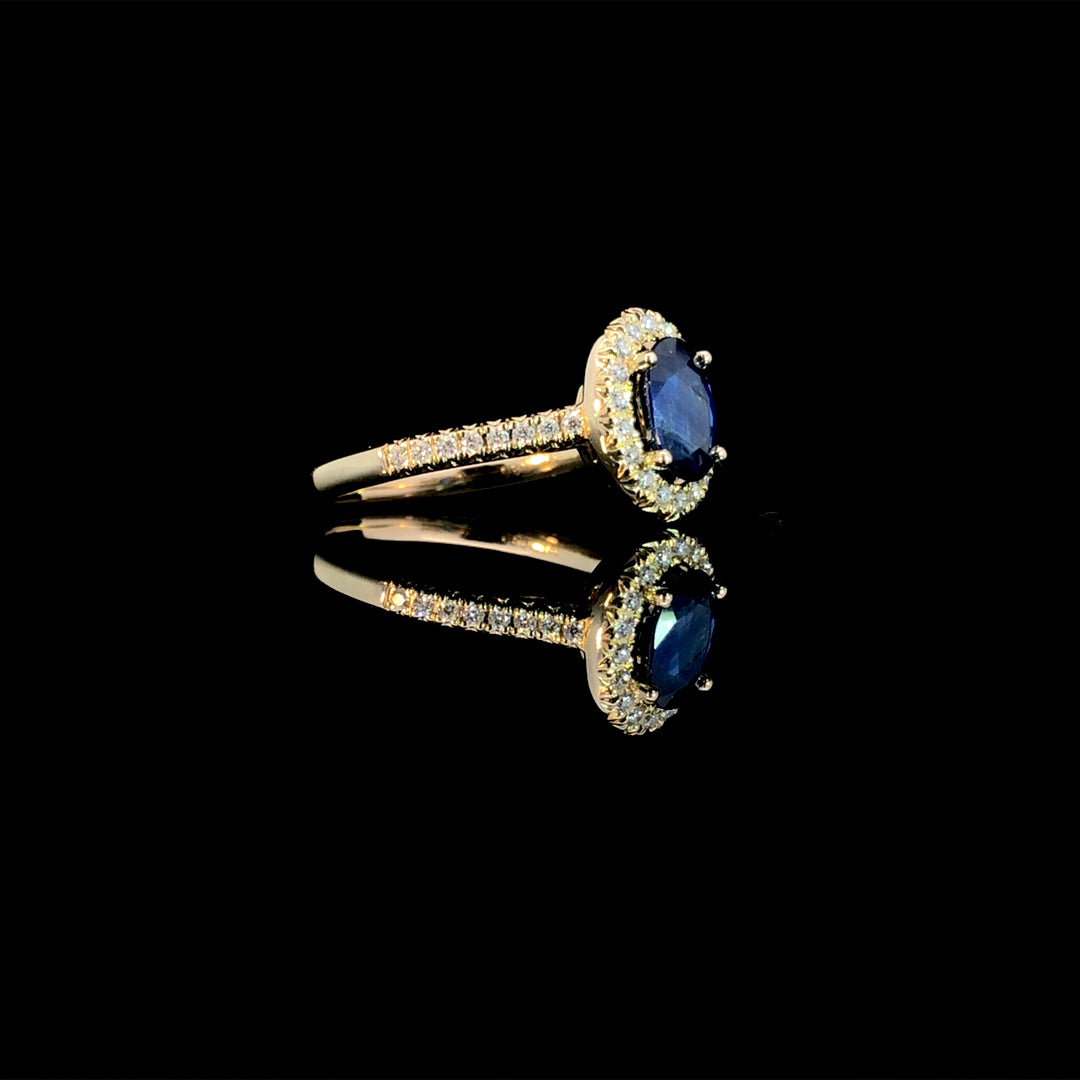 164649 - 1.30 ctw sapphire and diamond ring
