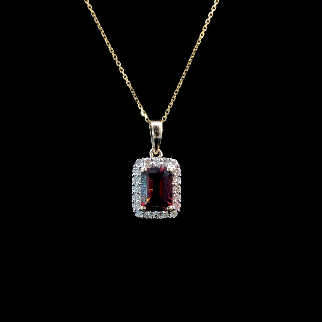166546 - 1.15ctw garnet pendant