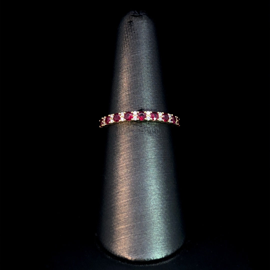 163236 - .58 ctw ruby and diamond ring