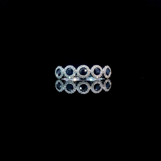 164028 - .85 ctw sapphire and diamond ring