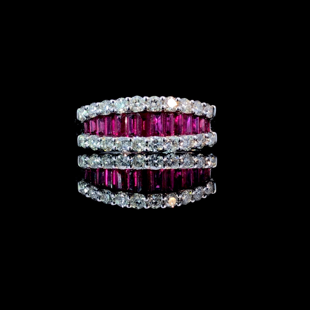 164952 - 1.74 ctw ruby and diamond ring