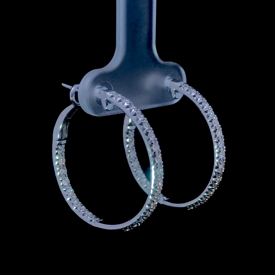 165300 - 1.00 ctw diamond hoops