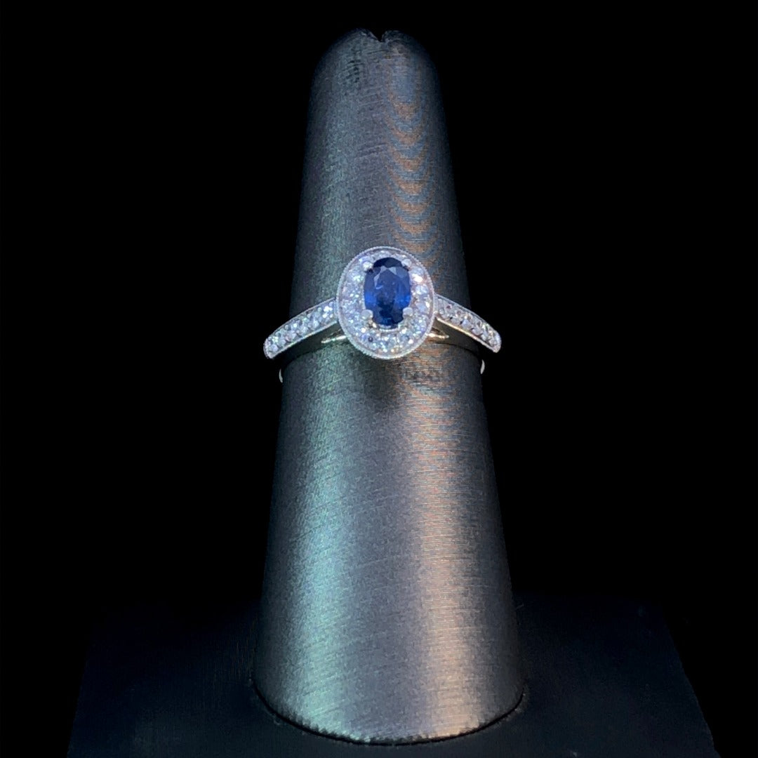 140411 - .97 ctw Sapphire and diamond ring