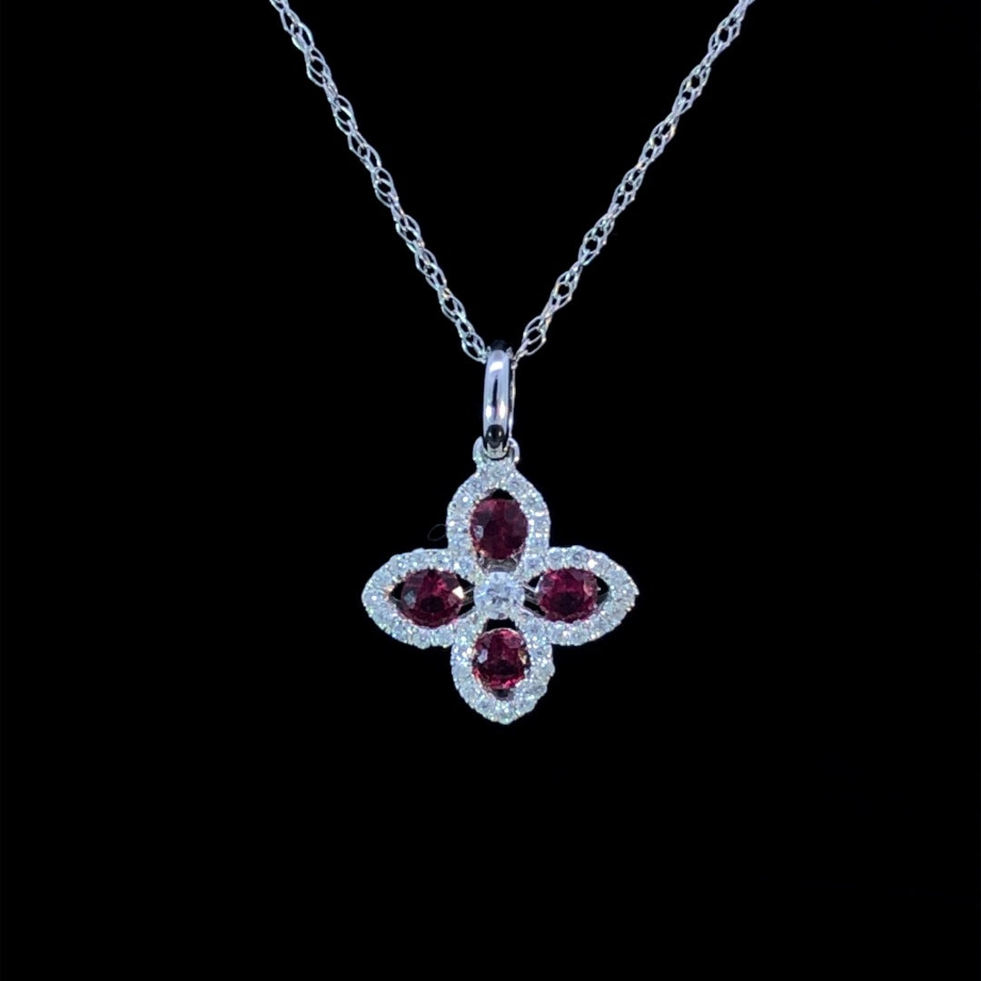 158580 - Ruby and diamond pendant