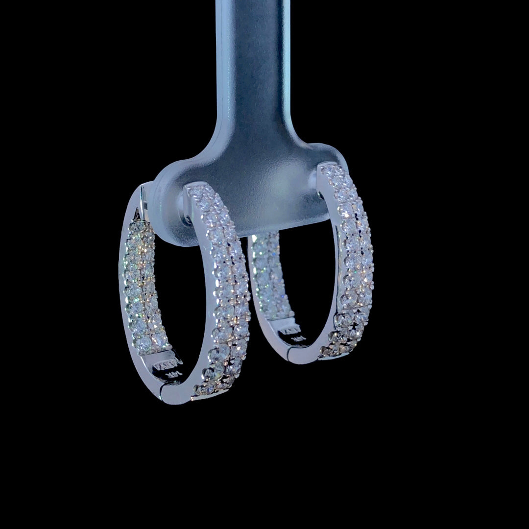 165297 - 1.50 ctw diamond hoops
