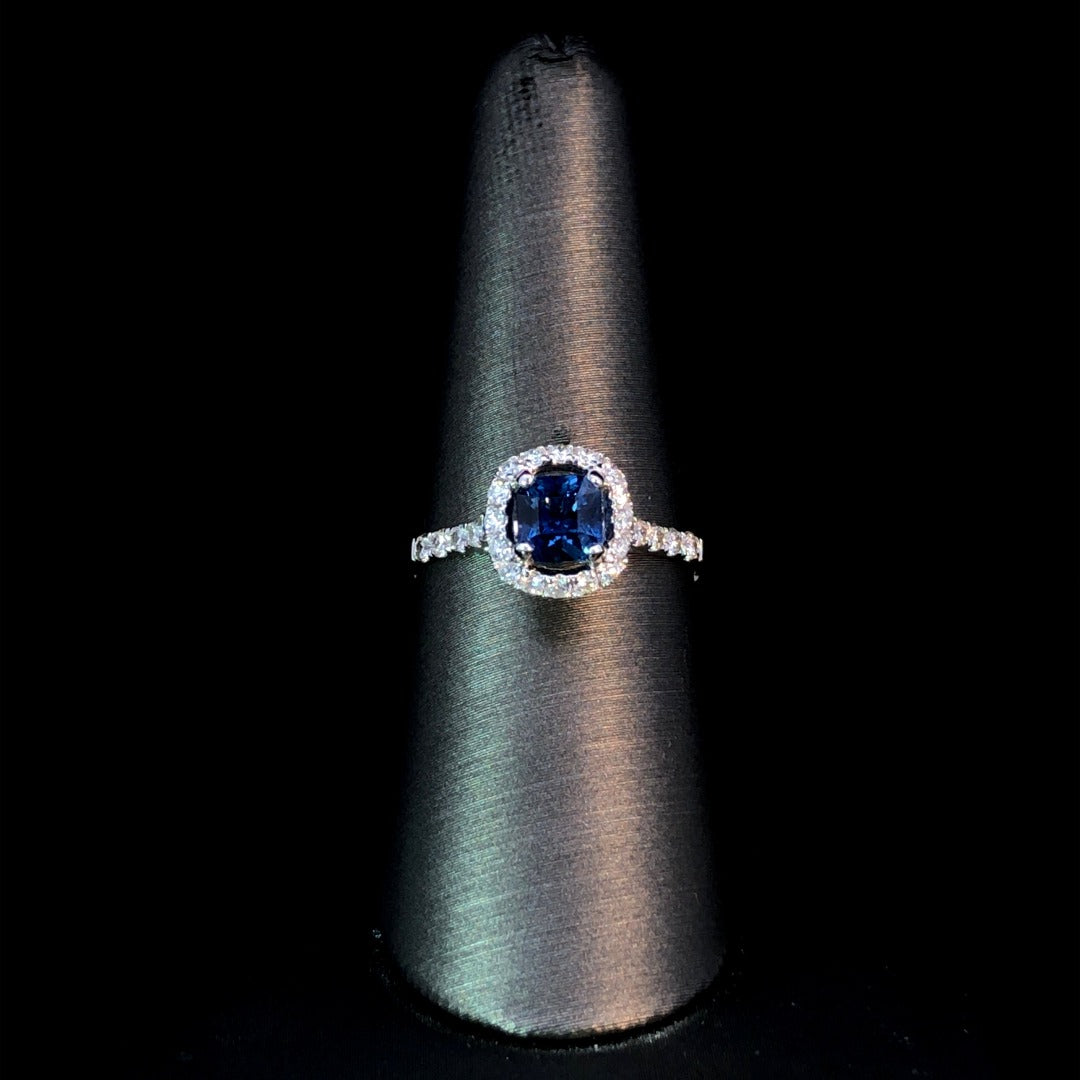 160754 - 1.61 ctw sapphire and diamond ring