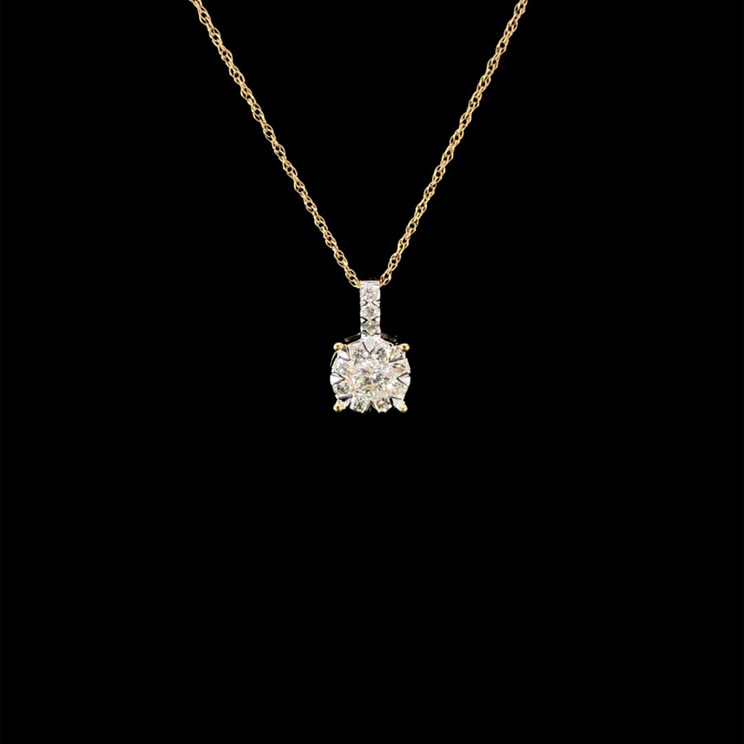164128 - .28 ctw diamond pendant