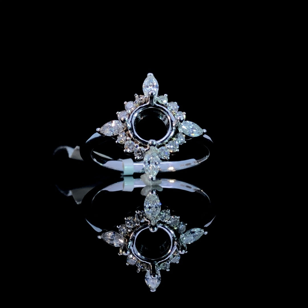 158524 - .53 ctw diamond semi mount