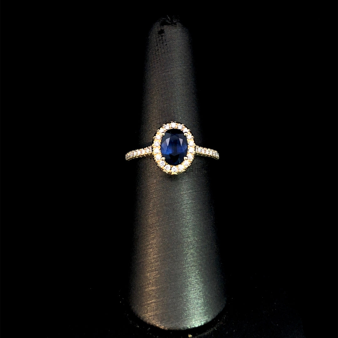 164649 - 1.30 ctw sapphire and diamond ring