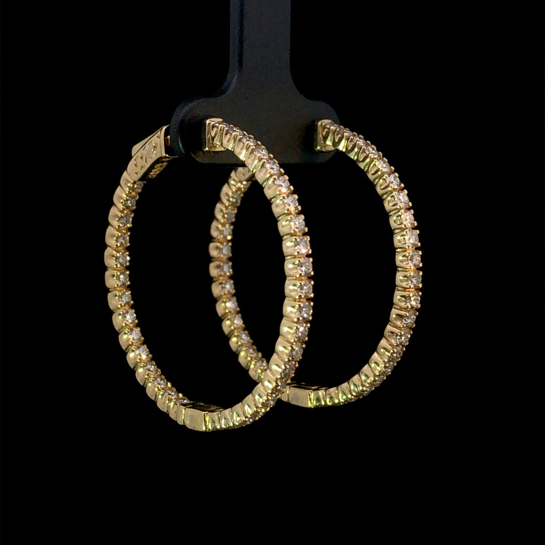 160171 - 2.00 ctw diamond hoops