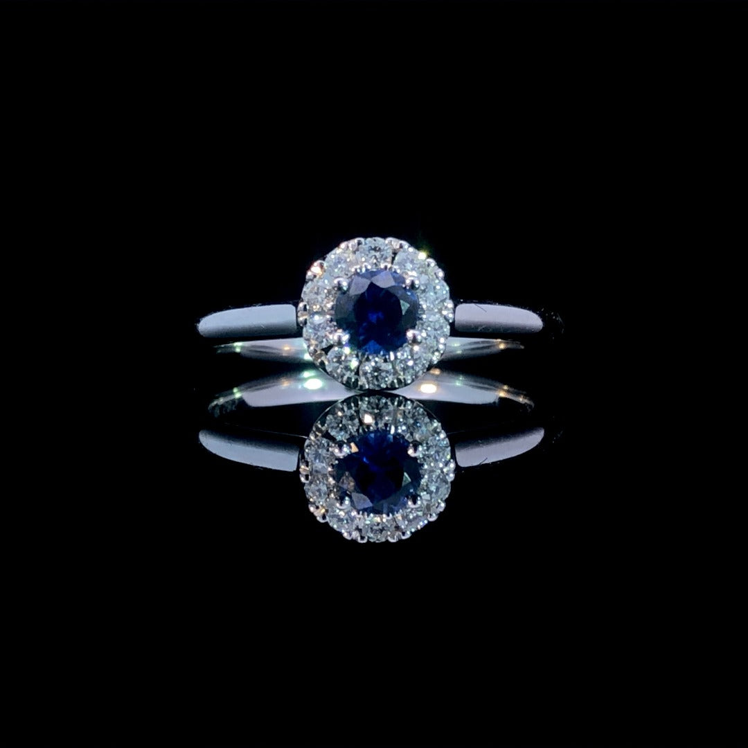 163228 - .39 ctw sapphire and diamond ring