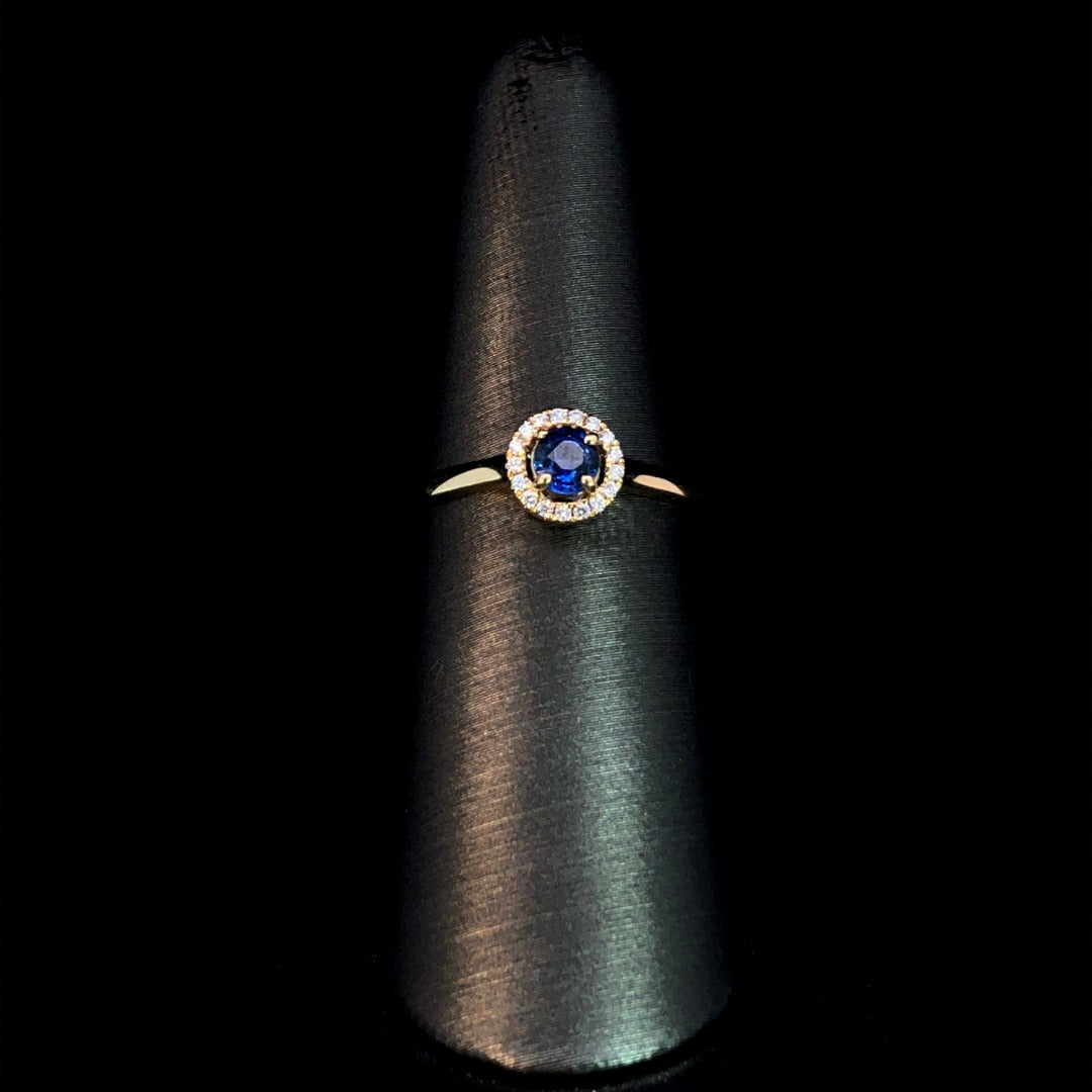 163230 - .40 ctw diamond and sapphire ring
