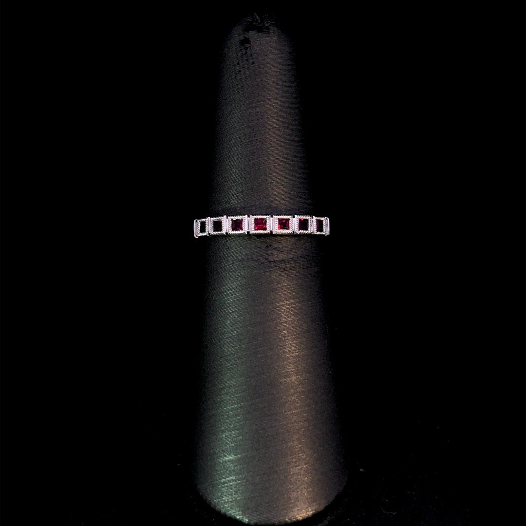162374 - .27 ctw ruby and diamond rings