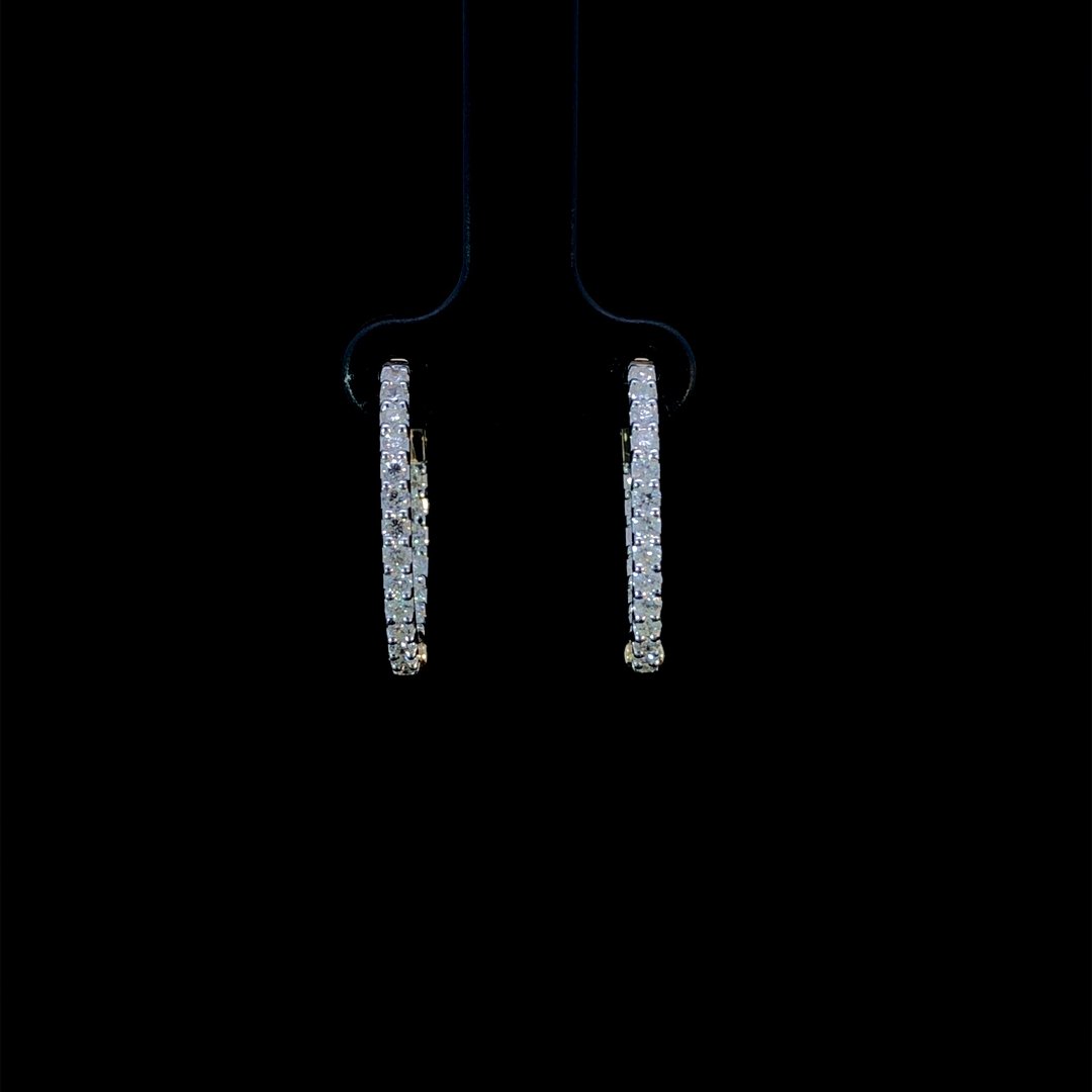 164152 - 1.00 ctw diamond hoops