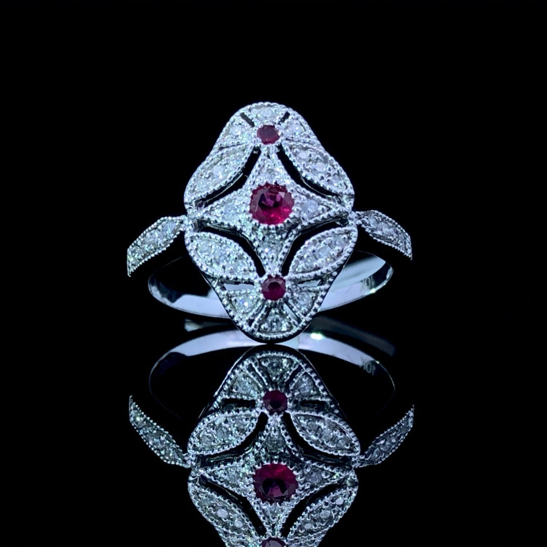 154837 - .33 ctw ruby and diamond ring