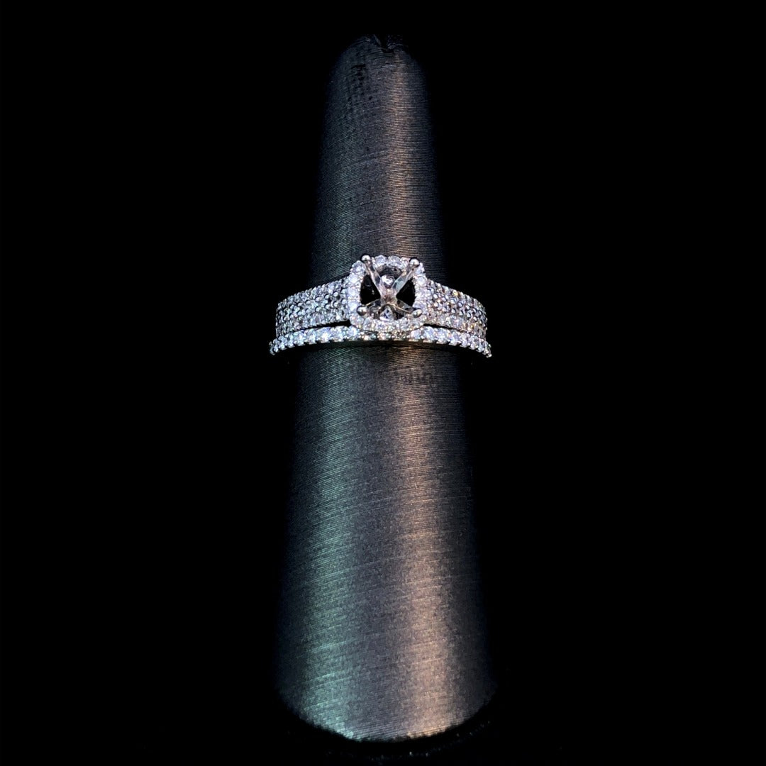 .77 ctw diamond semi mount