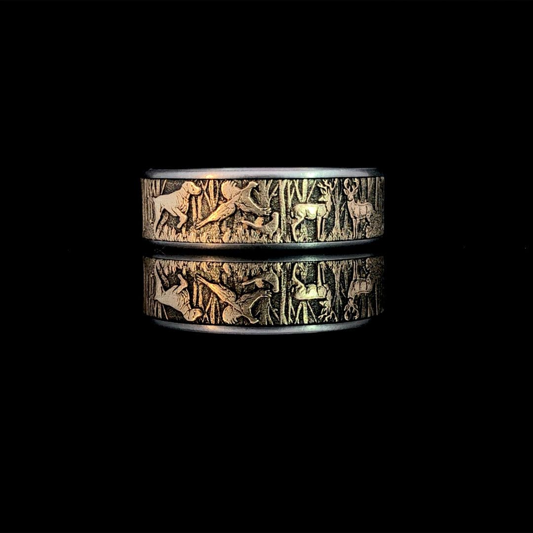 164632 - 14 kt yellow gold/tantalum band