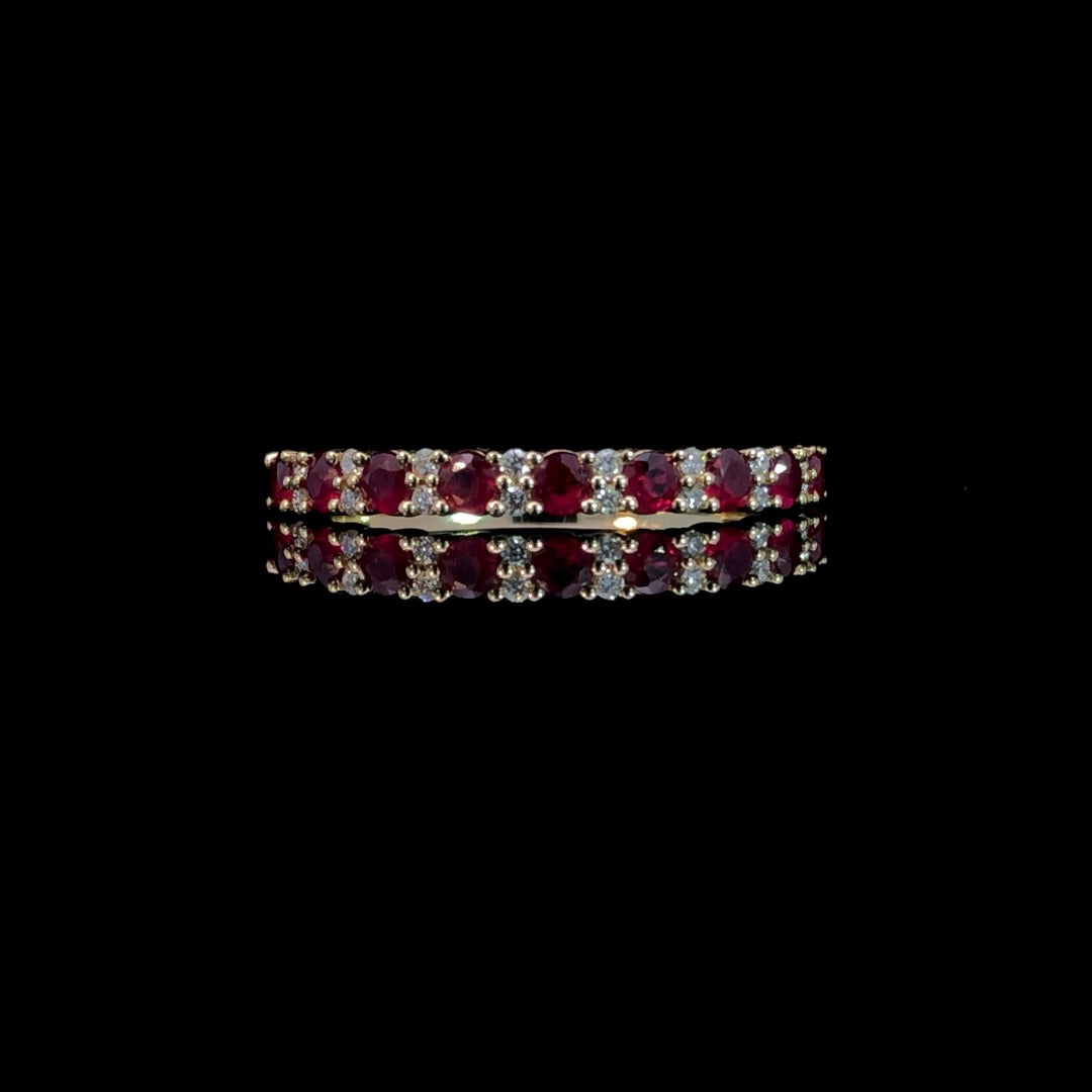 163236 - .58 ctw ruby and diamond ring