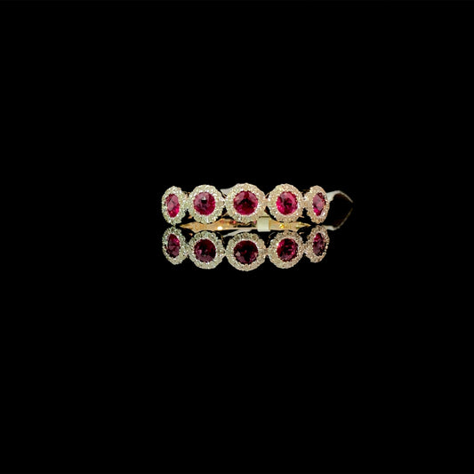 164025 - .85 ctw ruby and diamond ring