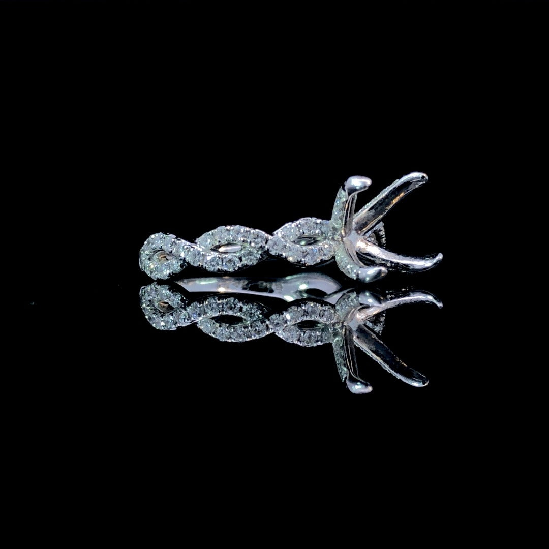 153975 - .47 ctw diamond semi mount