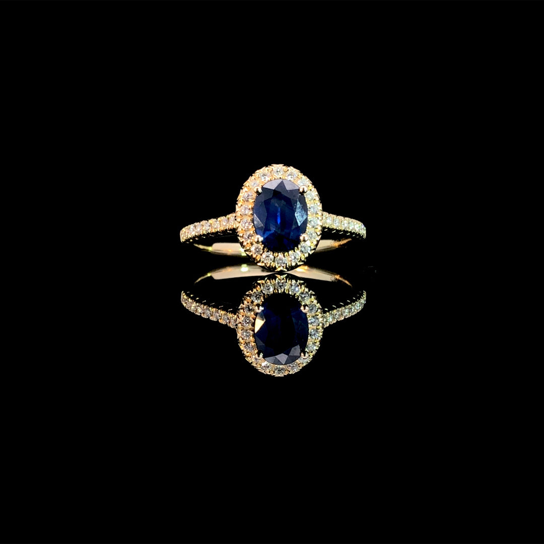 164649 - 1.30 ctw sapphire and diamond ring