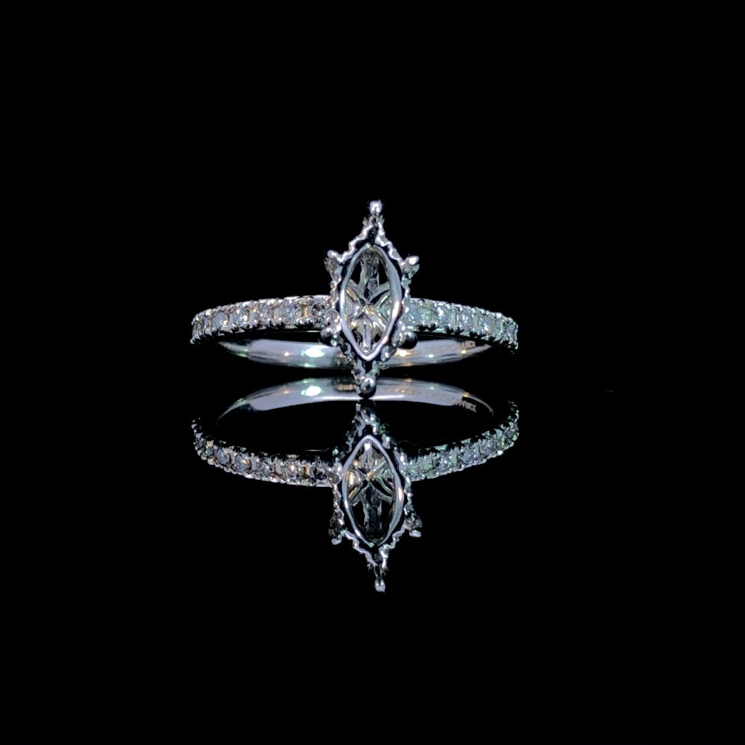 162632 - .24 ctw diamond semi mount