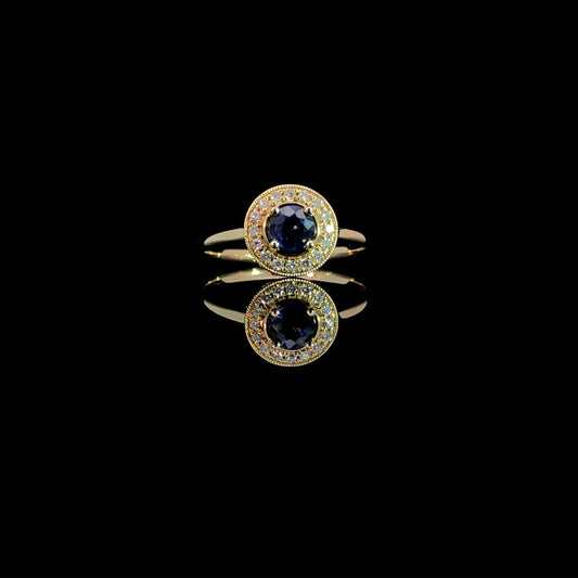 164650 - .56 ctw sapphire and diamond ring