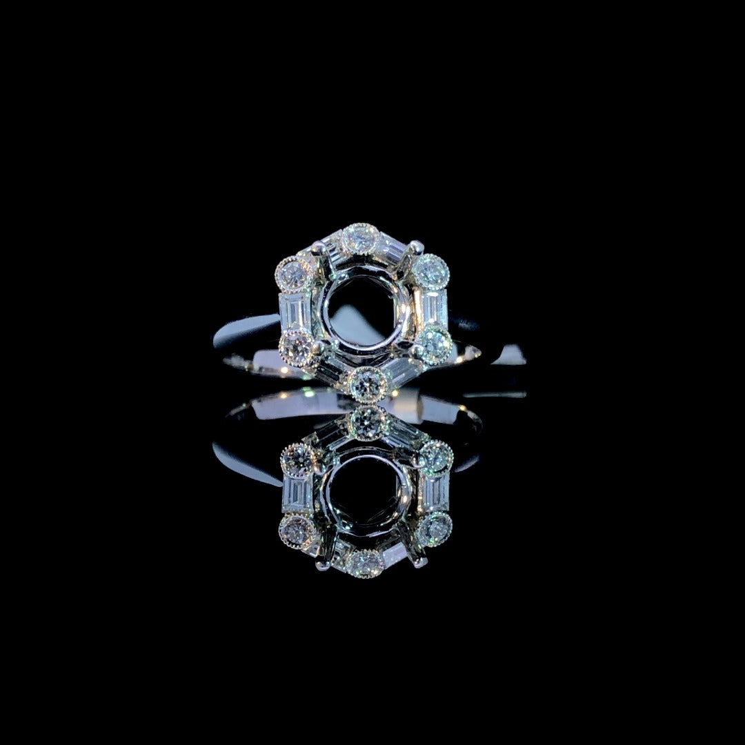159386 - .44 ctw diamond semi mount