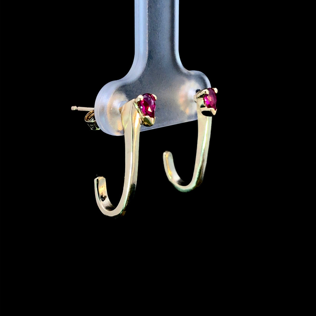 165650 - .30 ctw ruby earrings