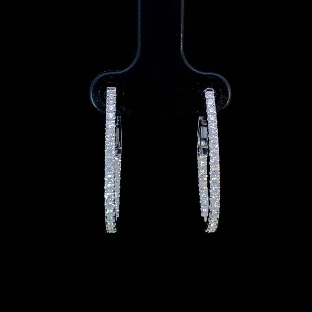 163595 - .75 ctw diamond hoops