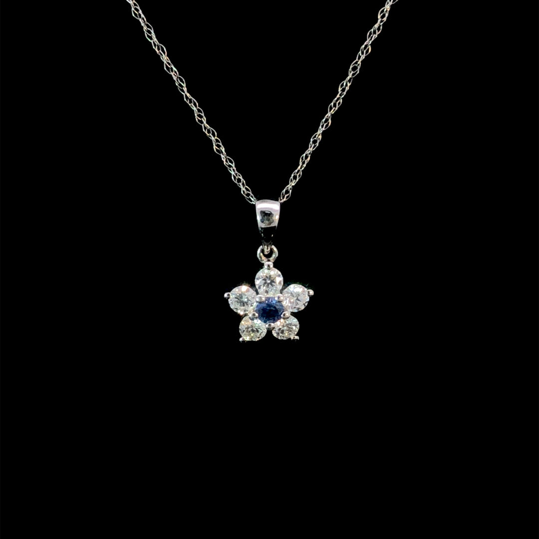 161733 - .50 ctw sapphire and diamond pendant