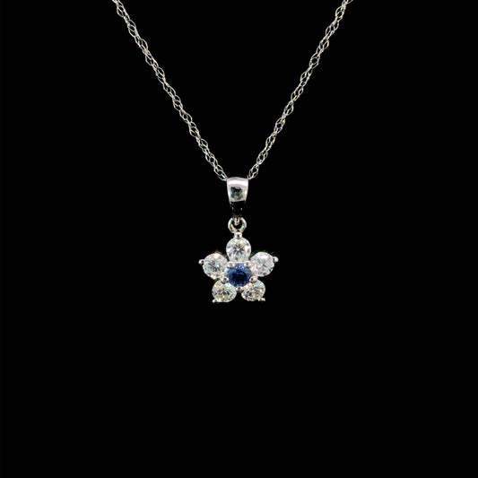 161733 - .50 ctw sapphire and diamond pendant