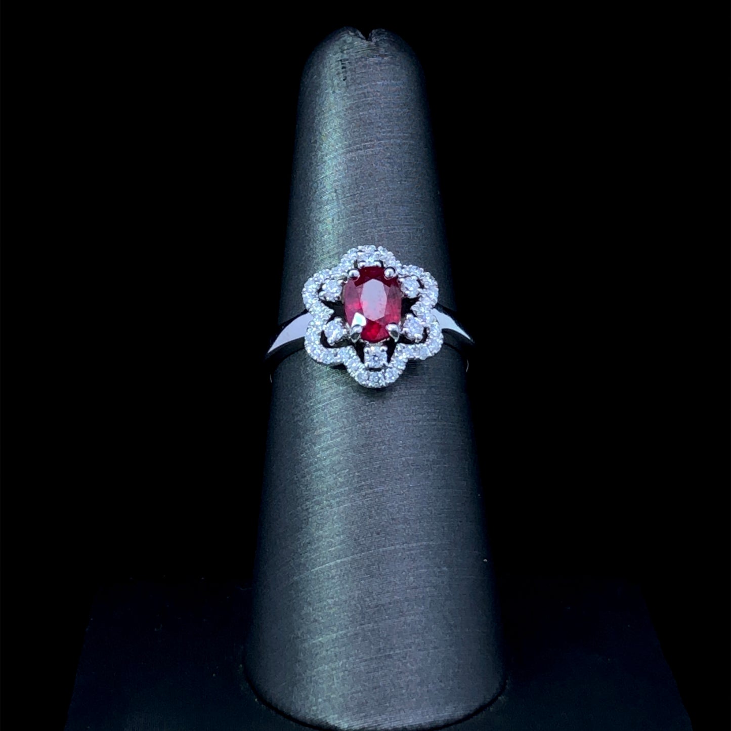 150888 - 1.25 ctw ruby and diamond ring