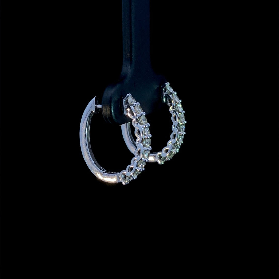 163178 - .48 ctw diamond hoops
