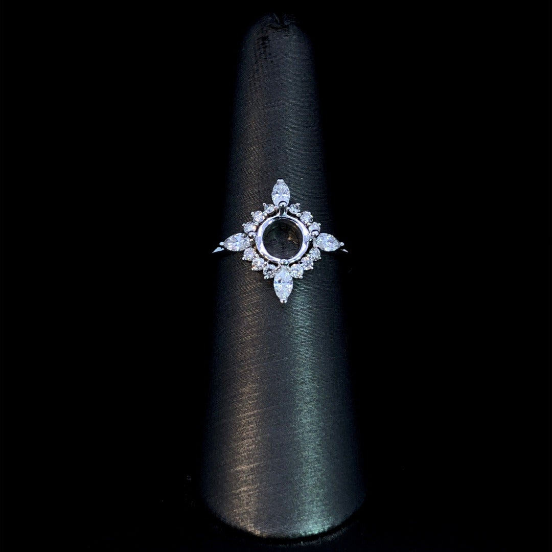 158524 - .53 ctw diamond semi mount