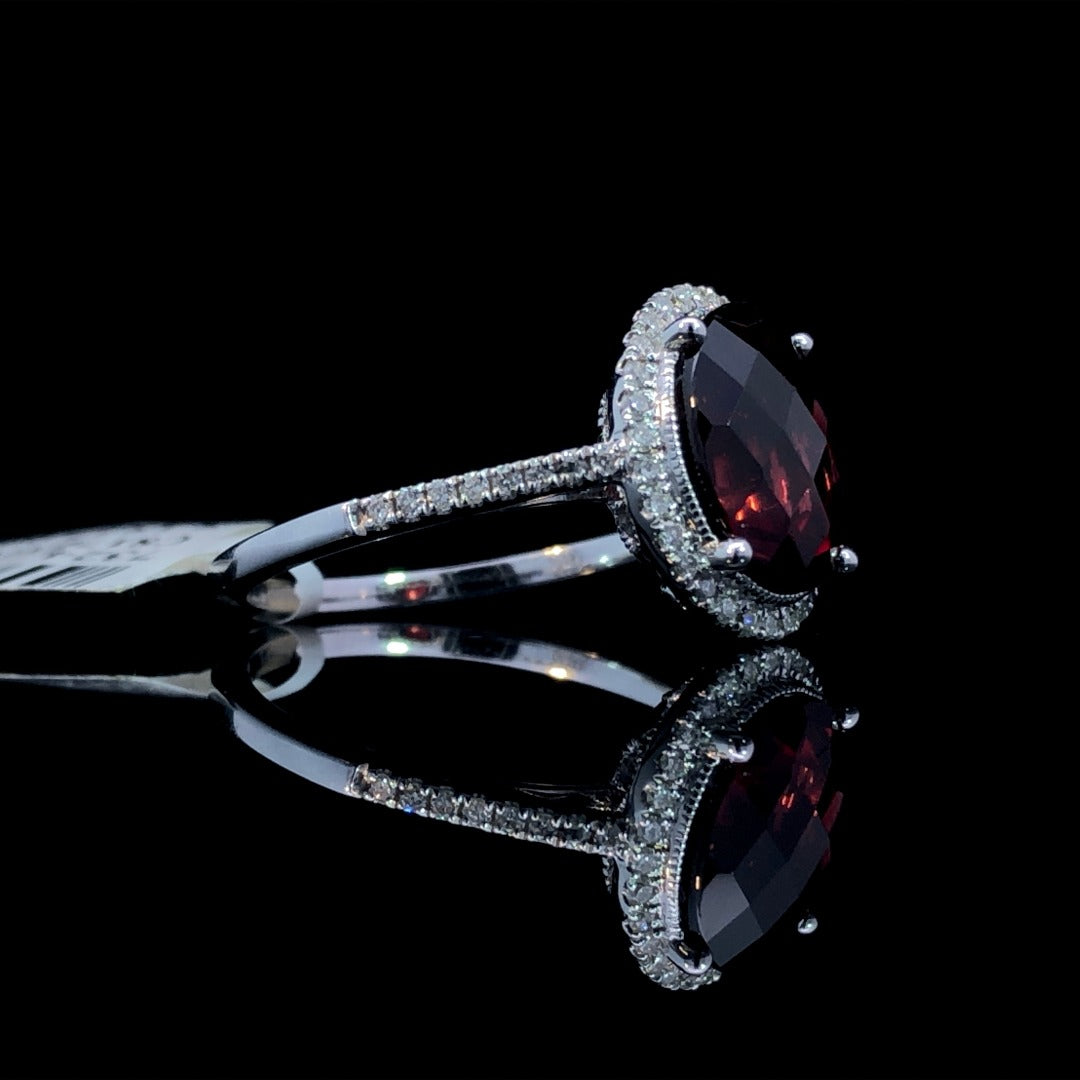 163349 - 3.52 ctw garnet and diamond ring