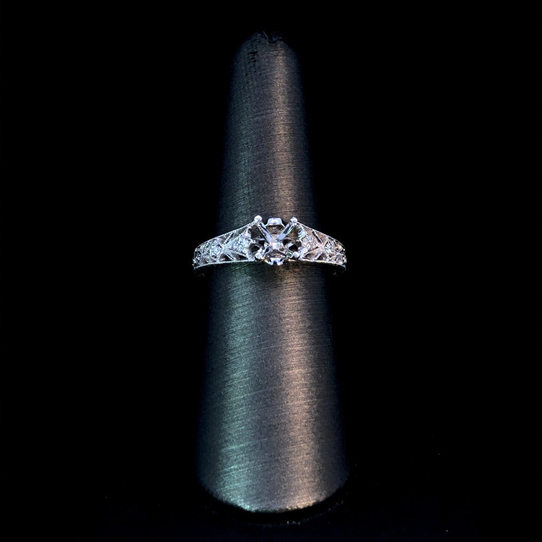 151905 - .12 ctw diamond semi mount