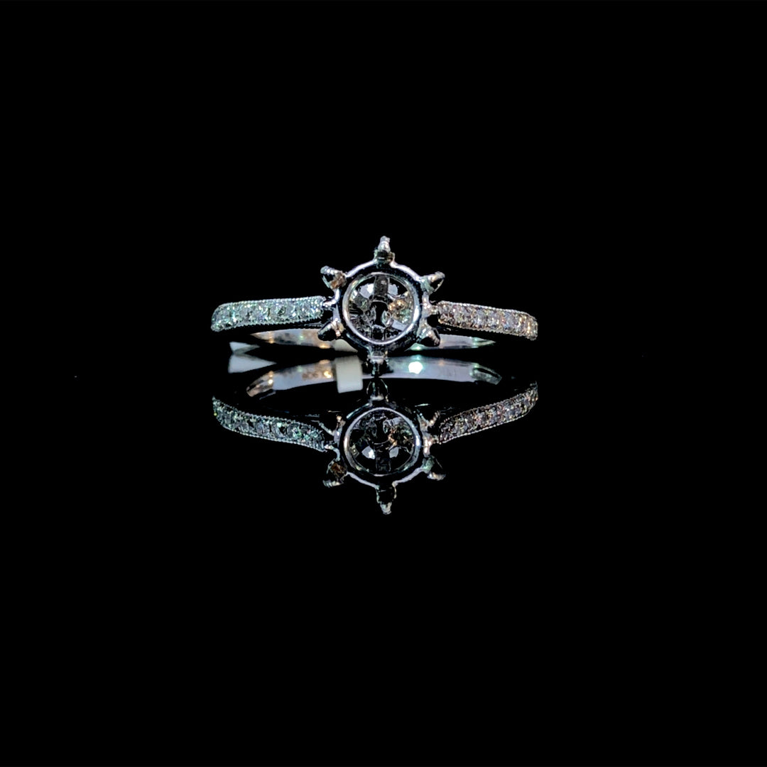 140887 - .22 ctw diamond semi mount