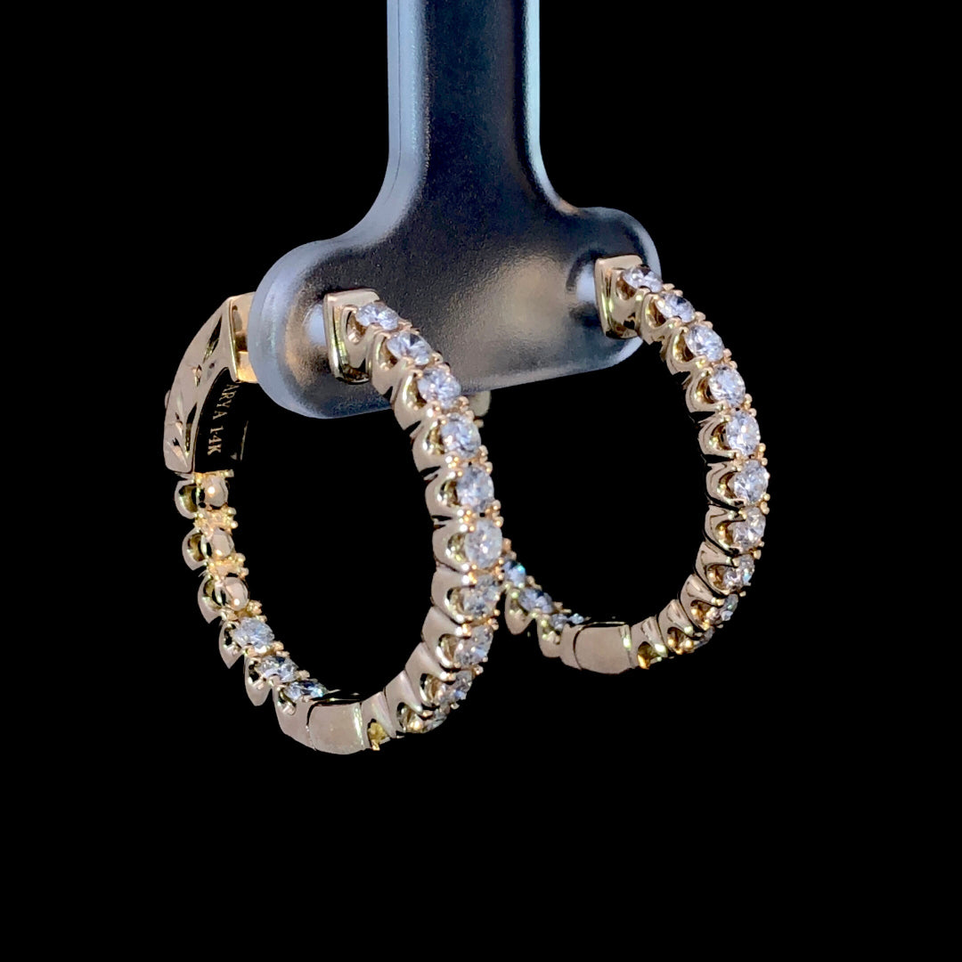 165395 - 1.00 ctw diamond hoops