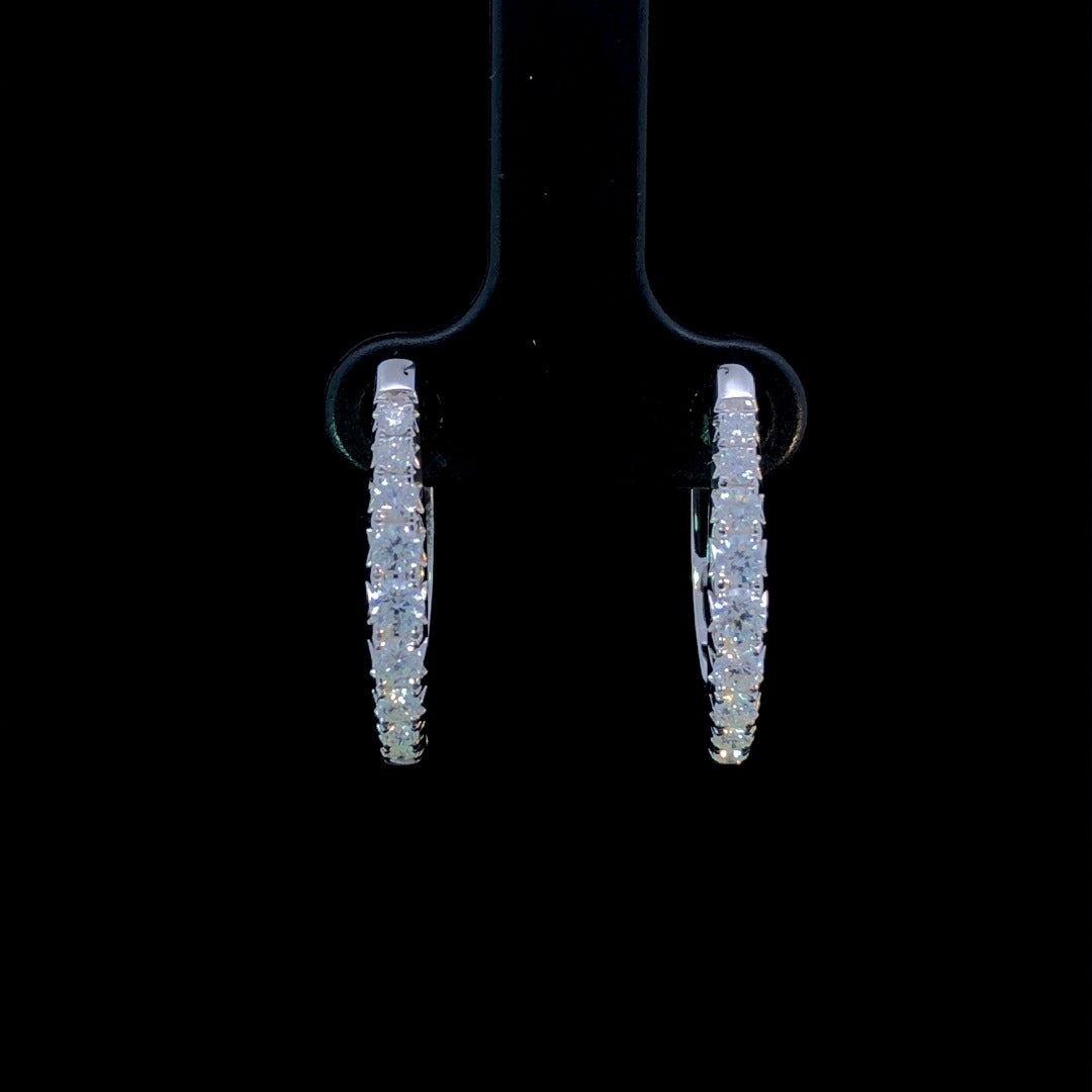163615 - .75 ctw diamond hoops