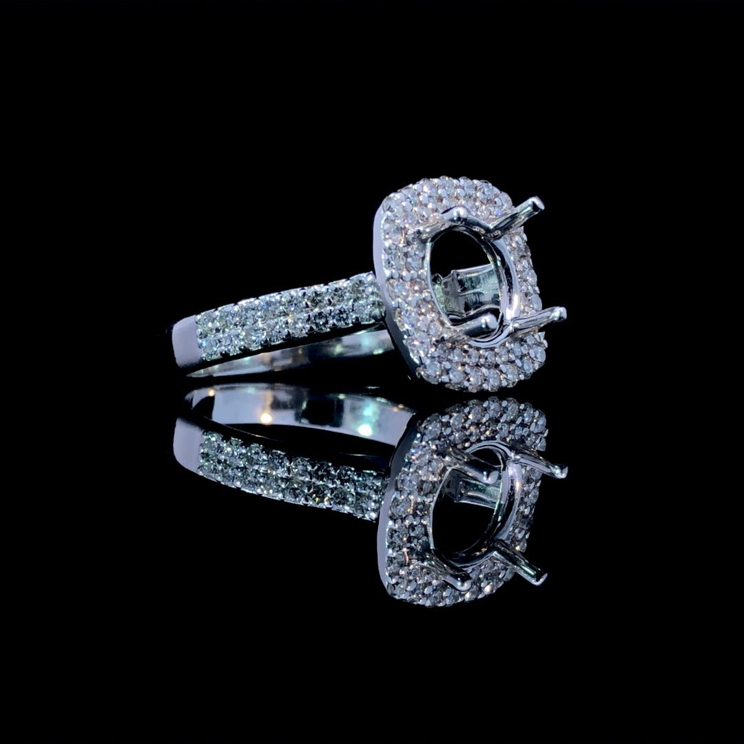.74 ctw diamond semi mount