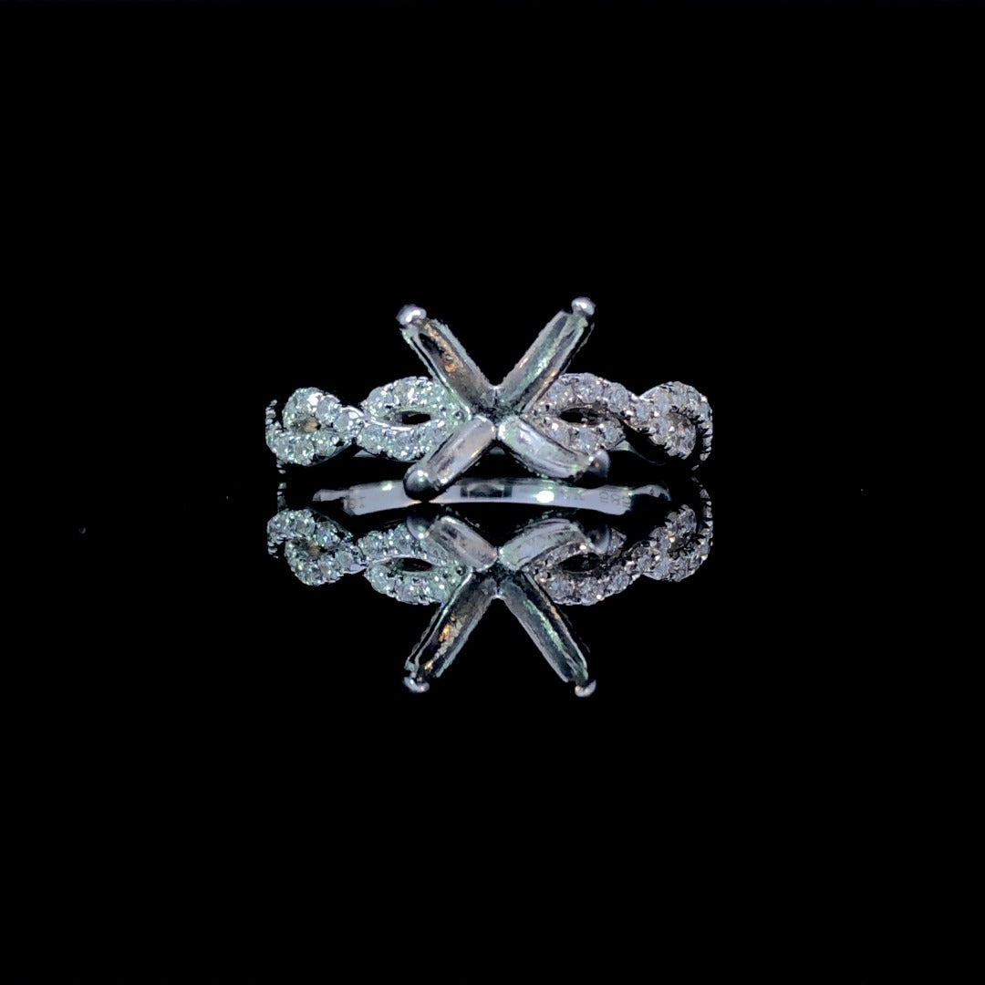 153975 - .47 ctw diamond semi mount