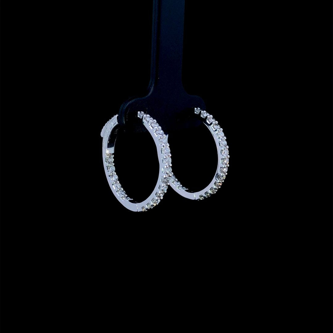164156 - 1.00 ctw diamond hoops