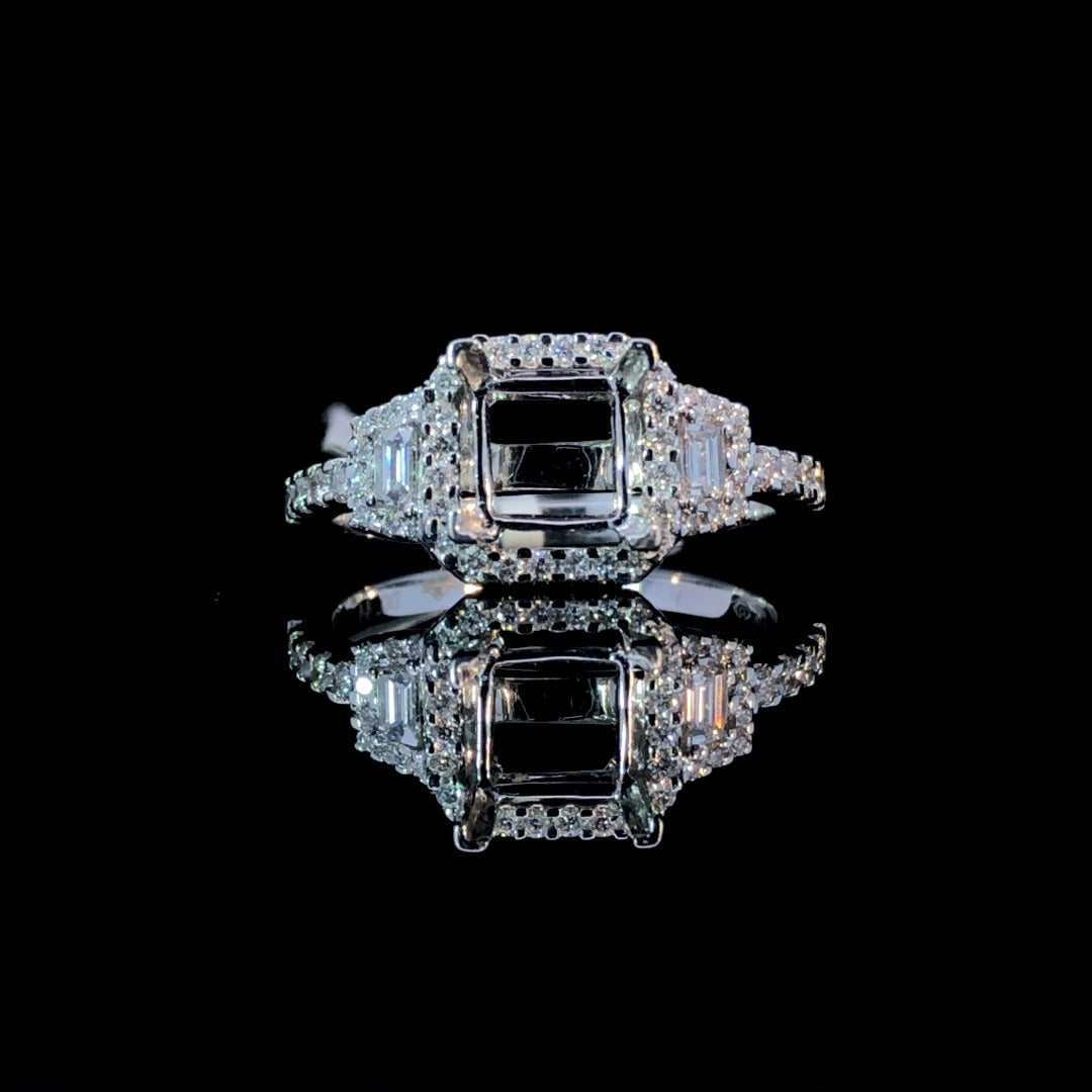 .44 ctw diamond semi mount