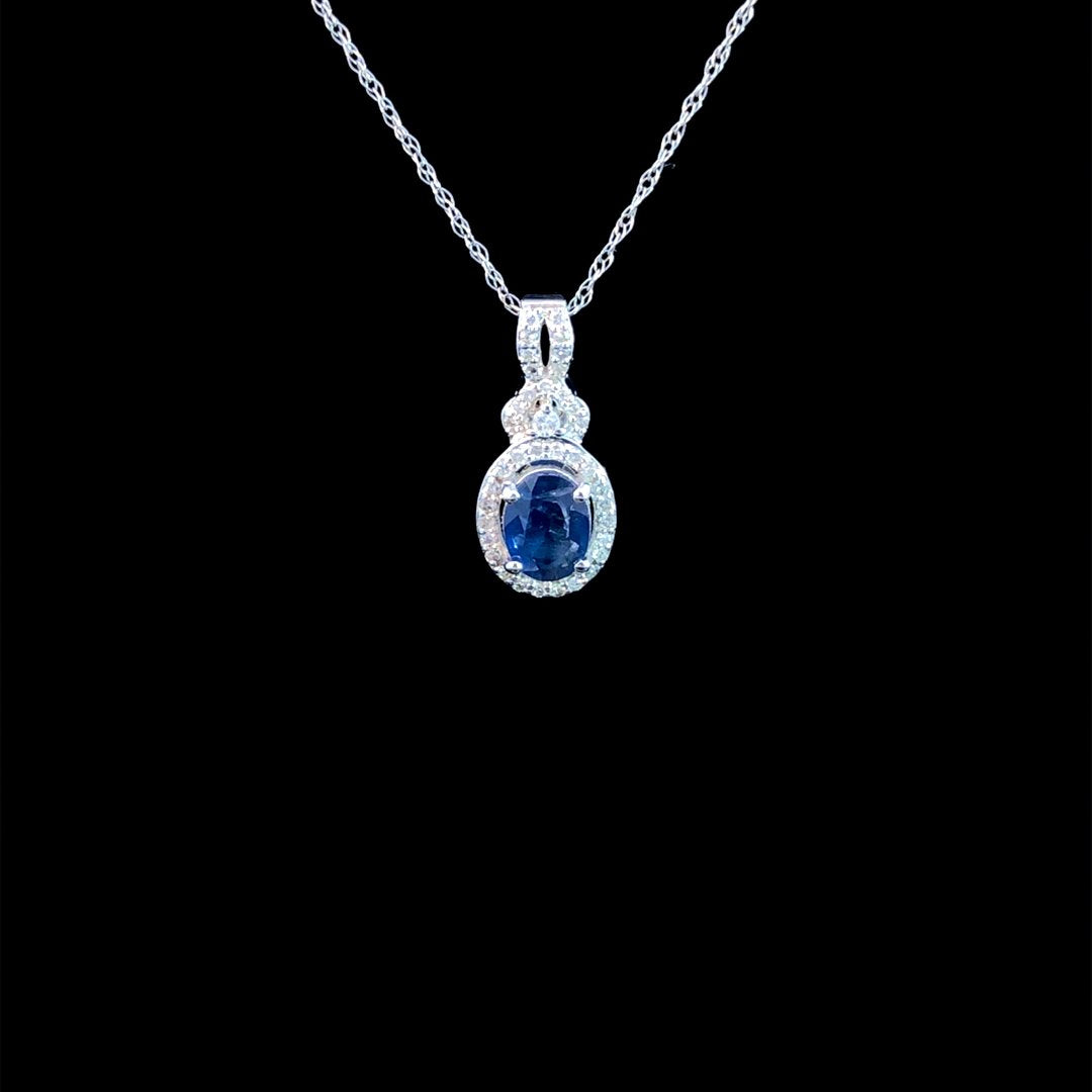 164046 - Sapphire and diamond pendant
