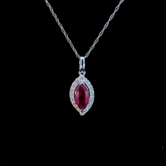 1.24 ctw ruby and diamond pendant